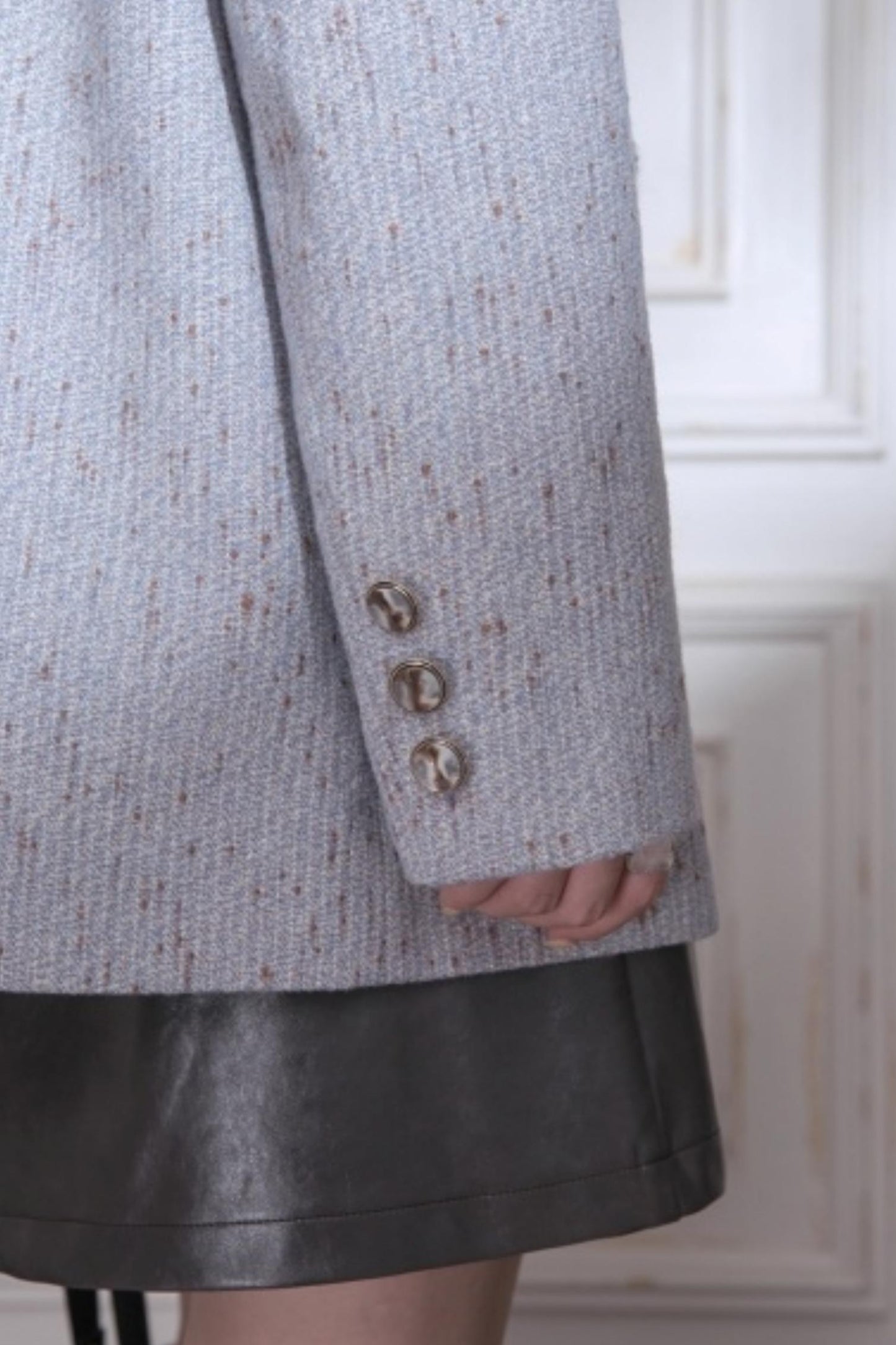 Silhouette Wool Tweed Short Coat