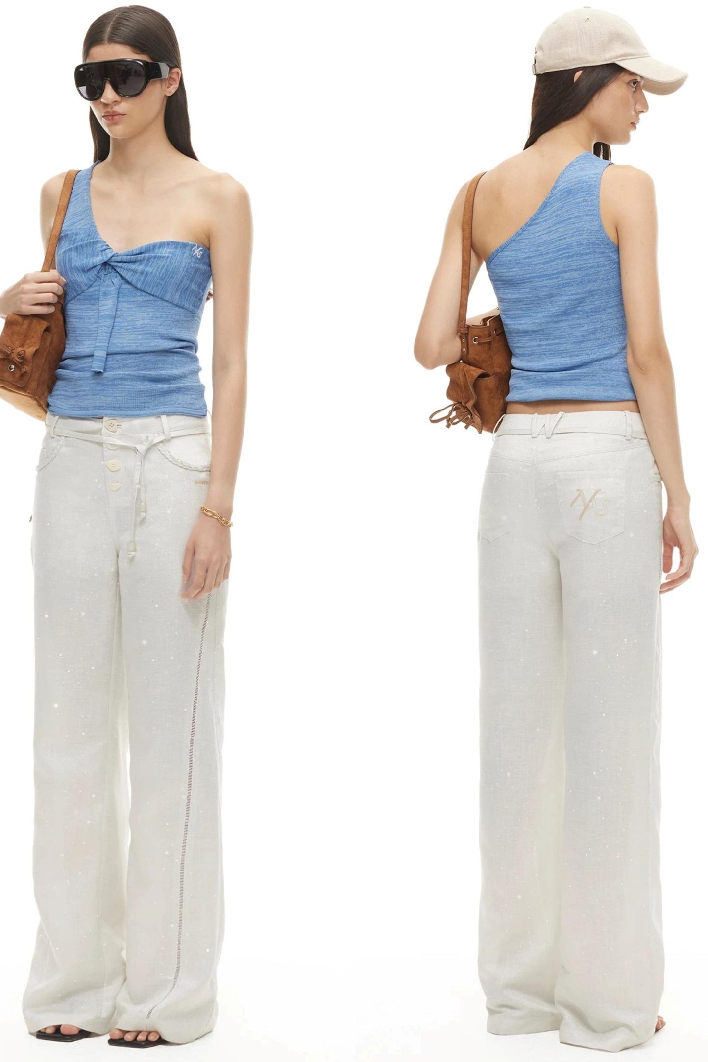 Tencel Linen Straight-Leg Pants