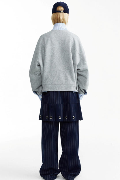 Rabbit Collar Sweatshirt Jacket