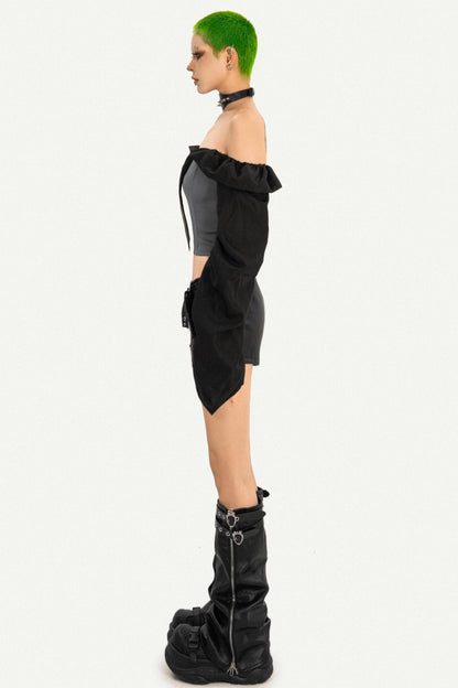 One-Shoulder Long Sleeve Punk Shirt