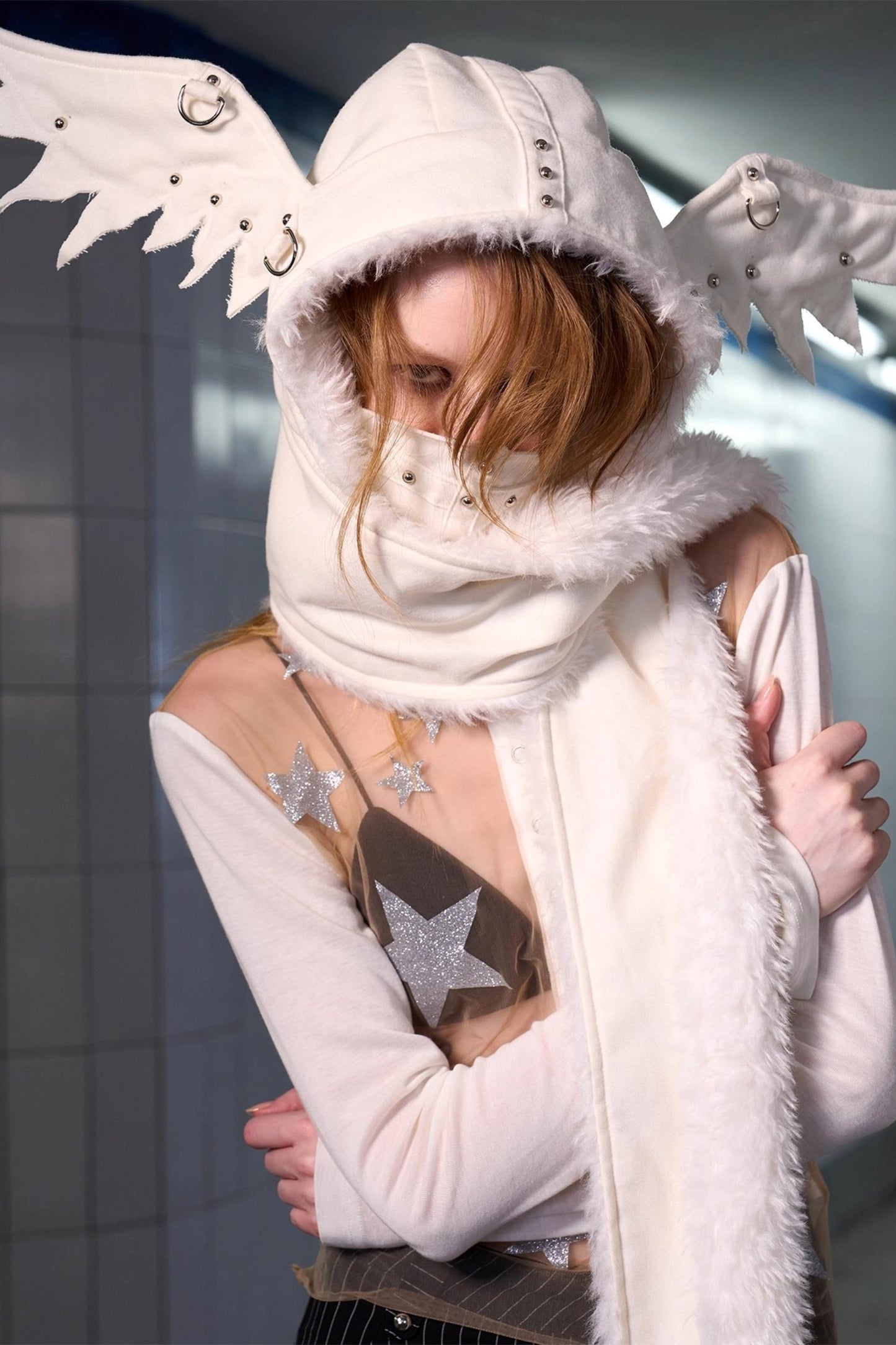 Angel Wings Cover-up Hat Scarf