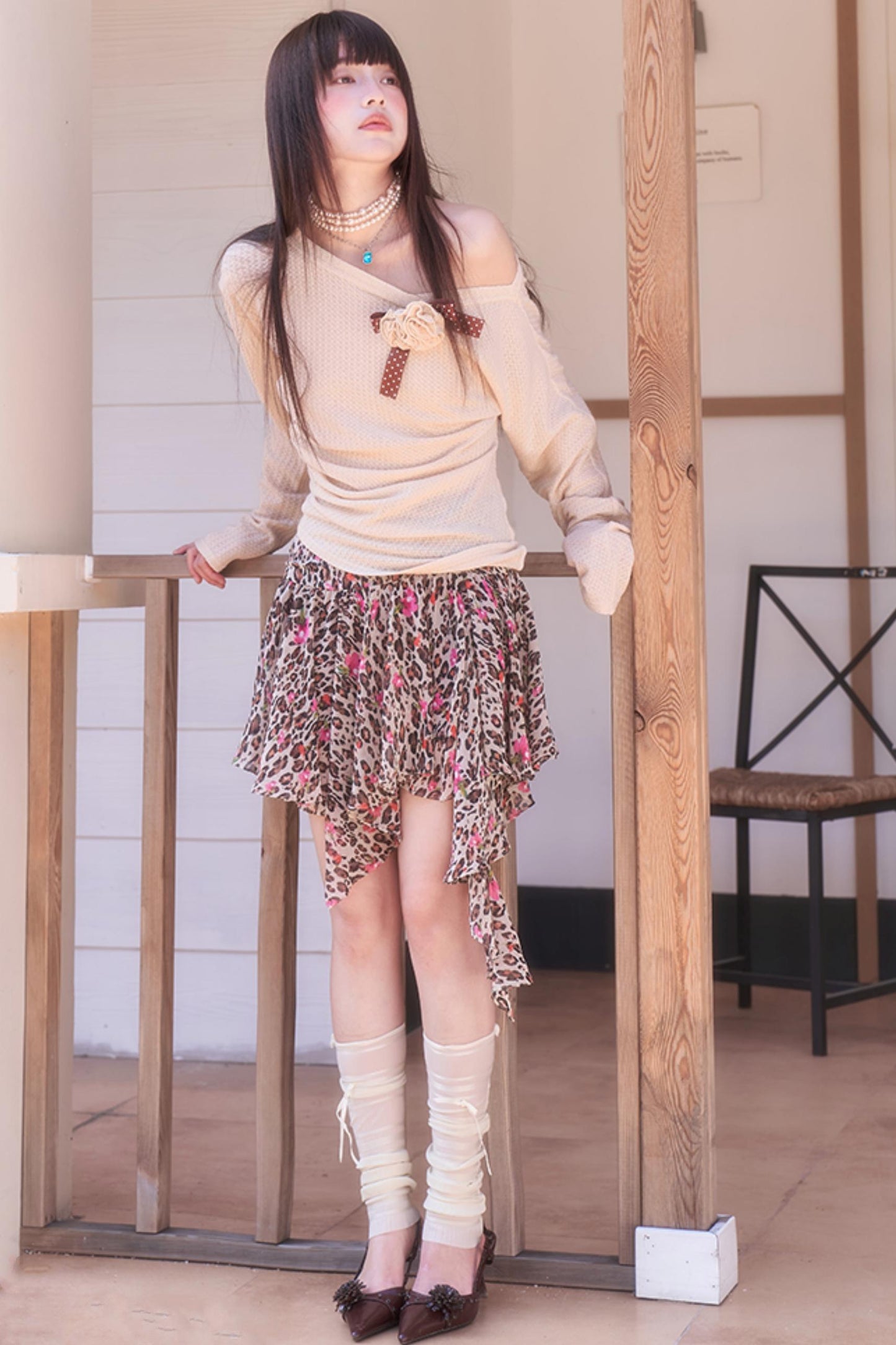 Slouchy Floral Knit Tee