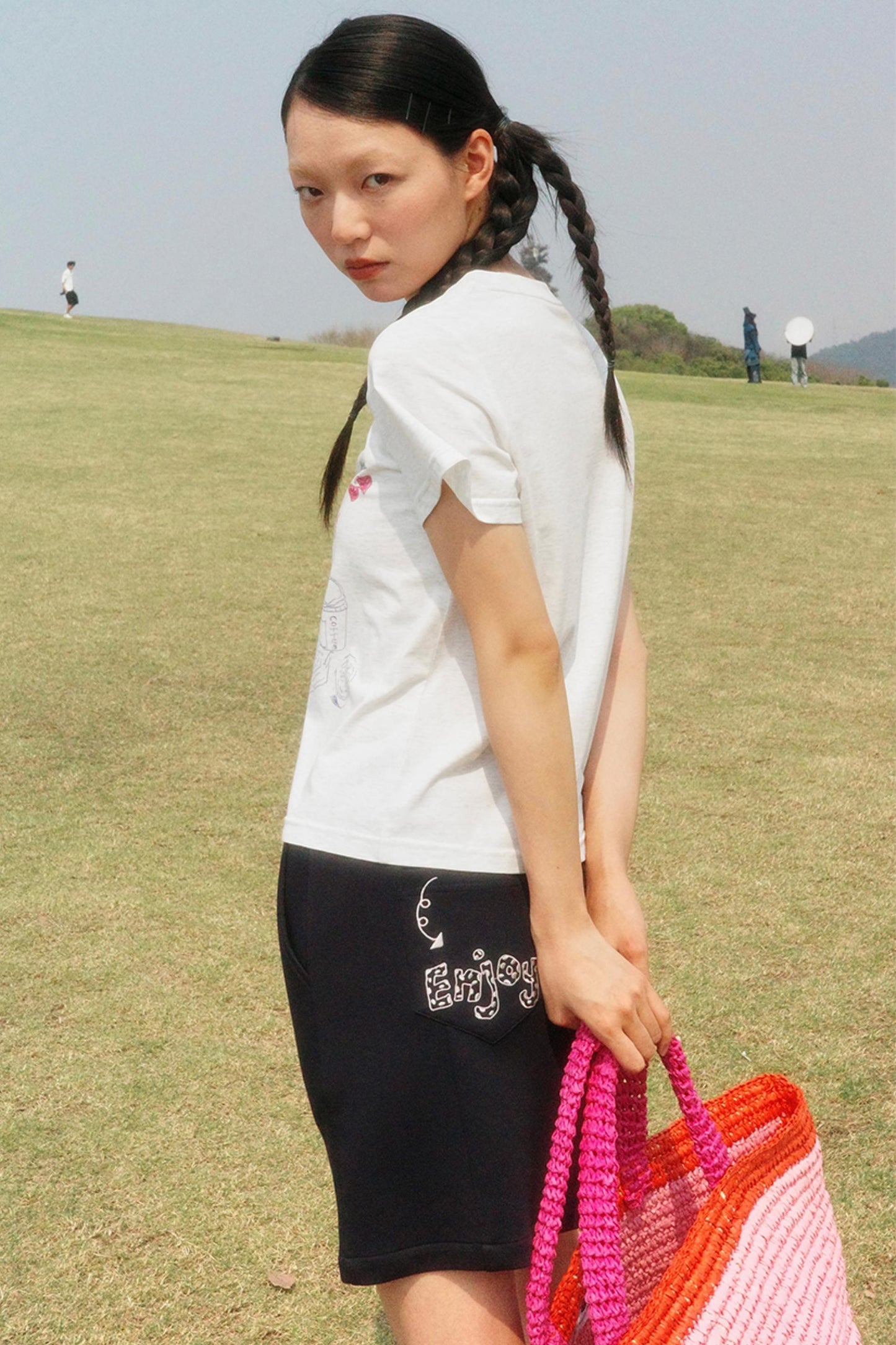 Light Gray Polka Dot Tee