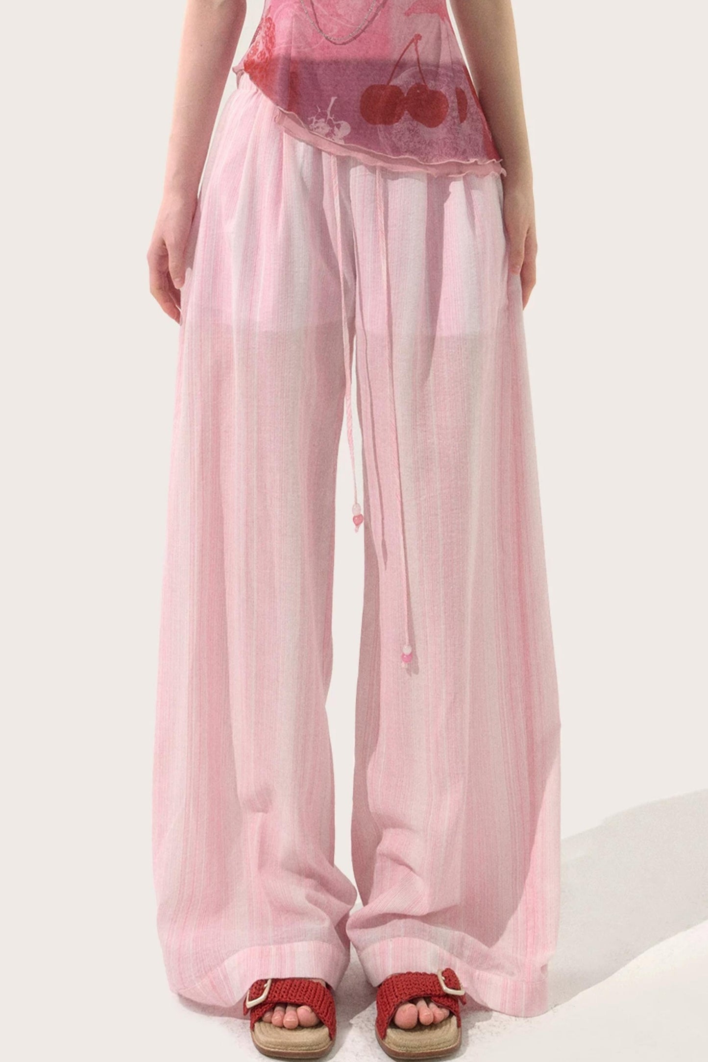 Sweet Pink Pinstripe Pants