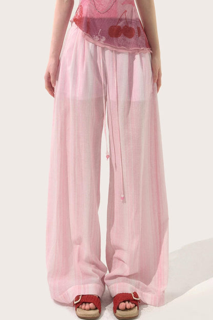 Sweet Pink Pinstripe Pants