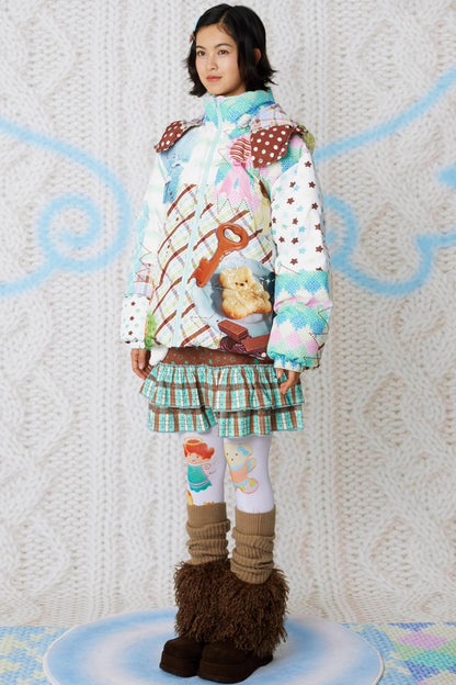 Angel Print Hooded Jacket