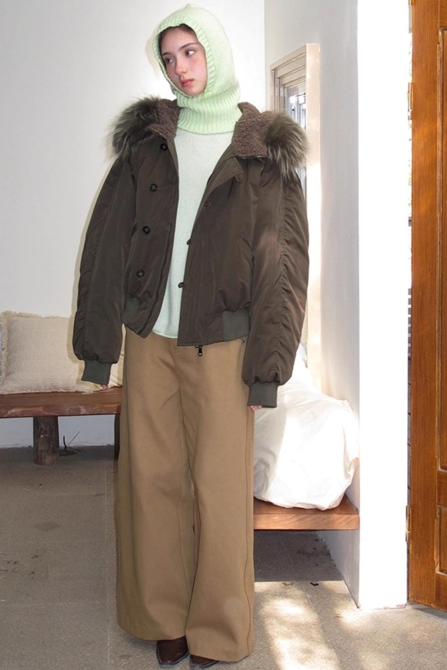 Superfine Wool Mint Sweater