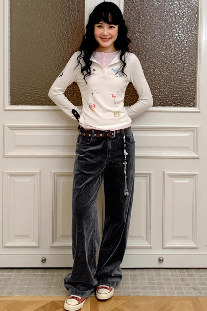 Micro-Elastic Corduroy Pants