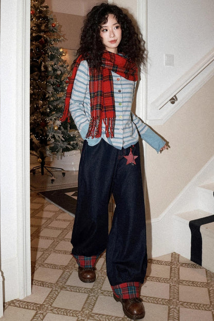 Candy Paper Wool Cardigan Set-Up