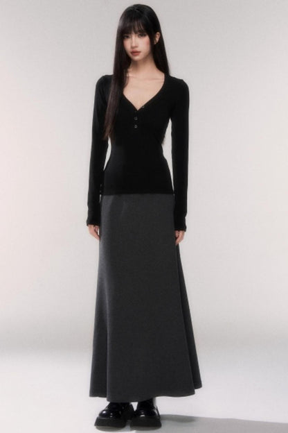 Knitted Waist-Cinching Top