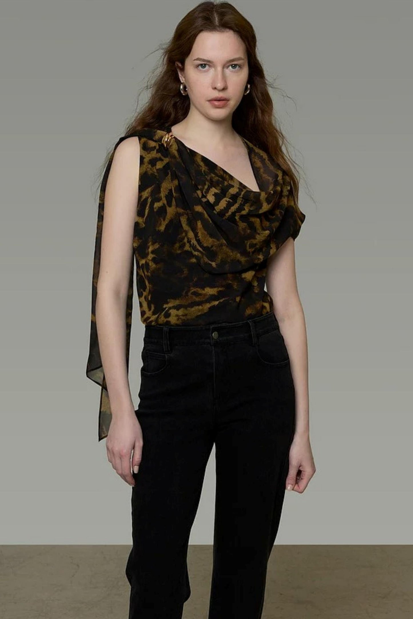 Leopard Off-Shoulder Blouse