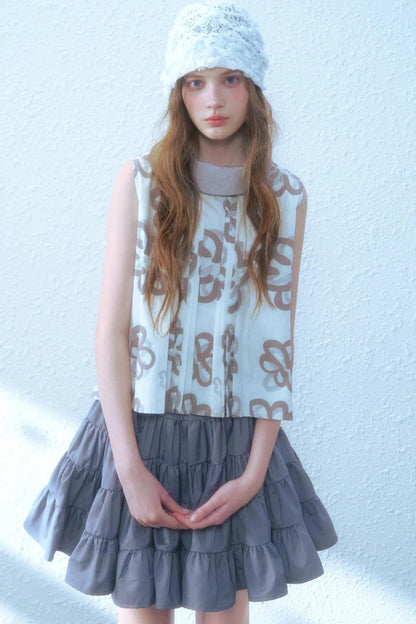 Floral Bow Back Blouse