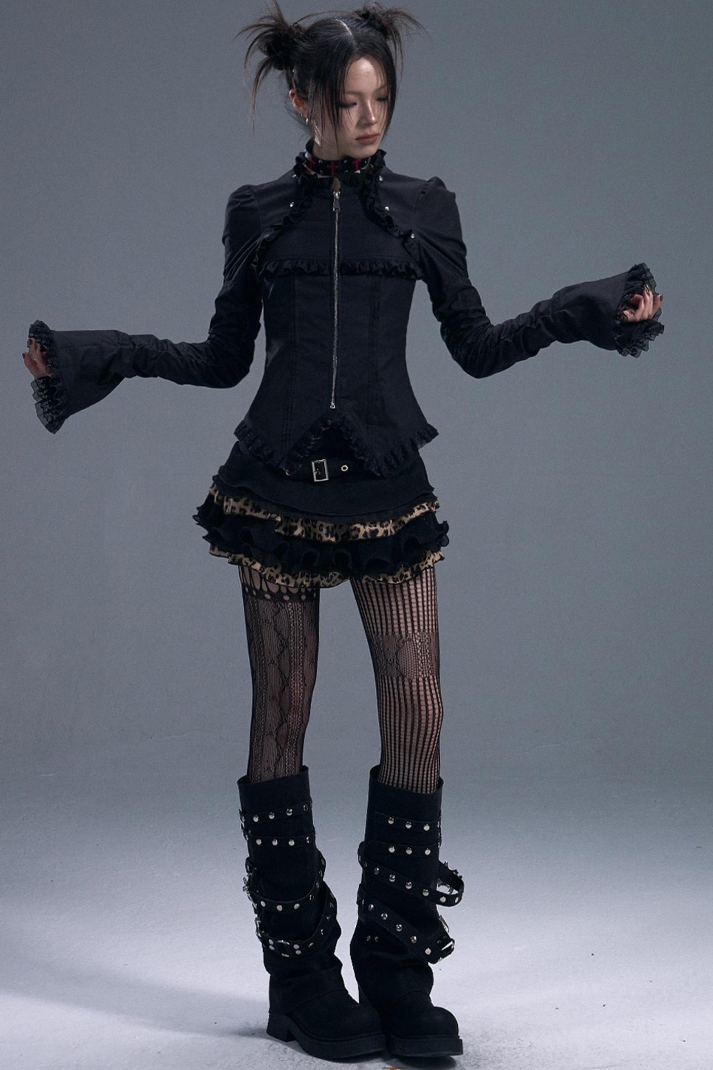 Gothic Vintage Lace Bell Sleeves Top