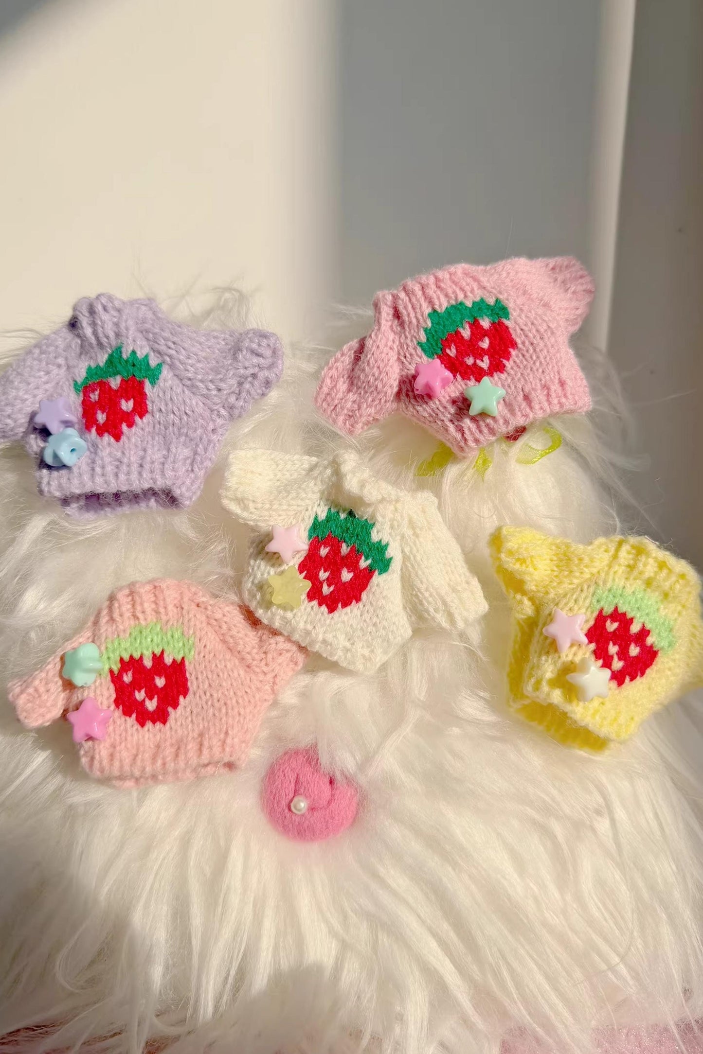 Strawberry Knit Hair Accessories