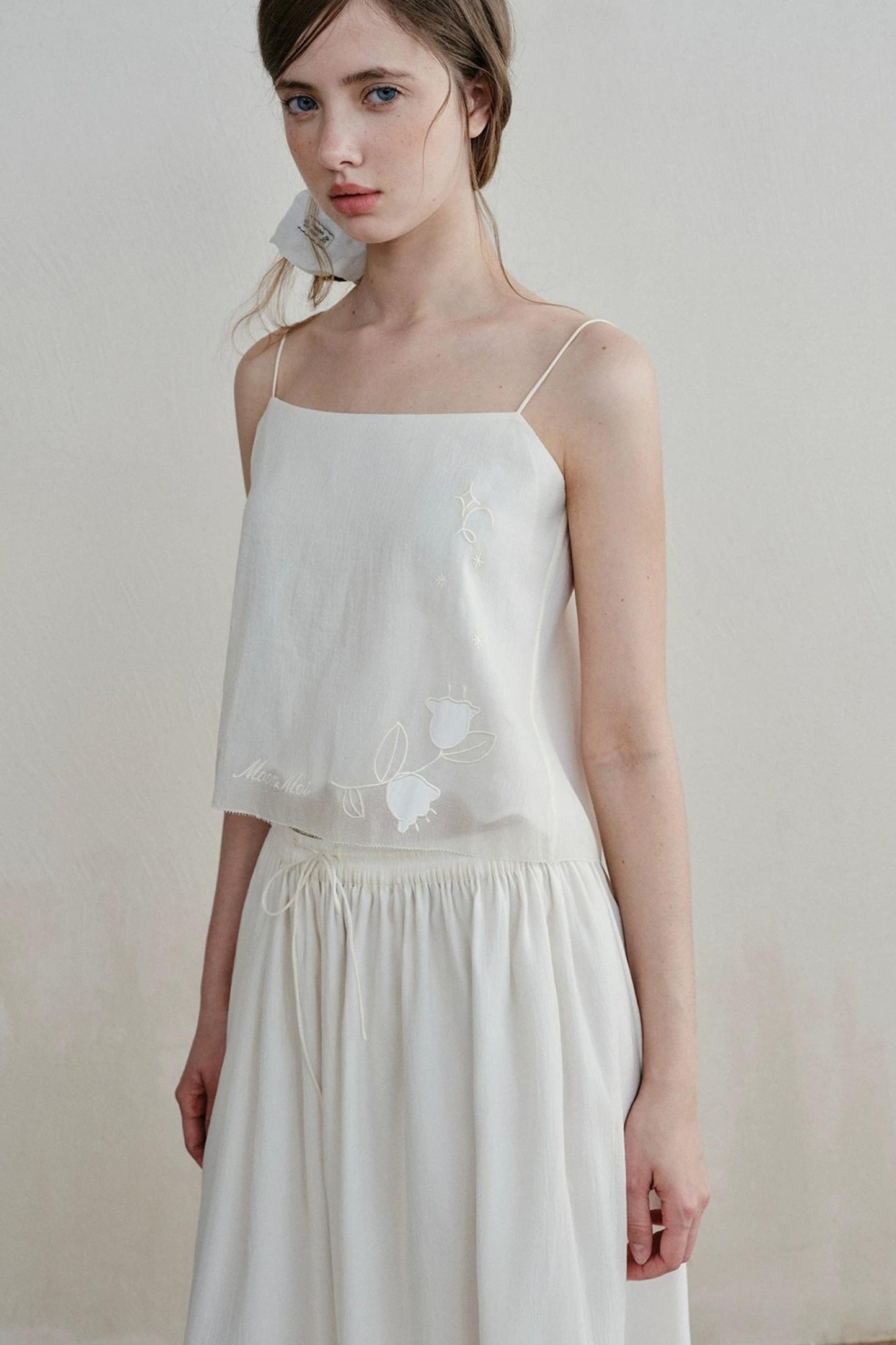 Lily of the Valley Embroidered Camisole Set-Up