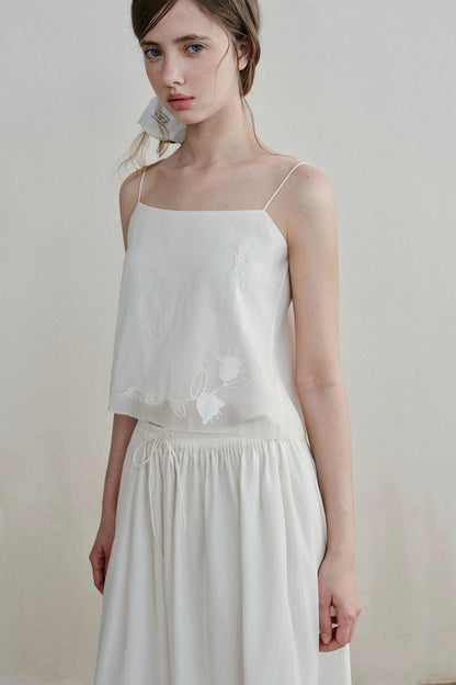 Lily of the Valley Embroidered Camisole Set-Up