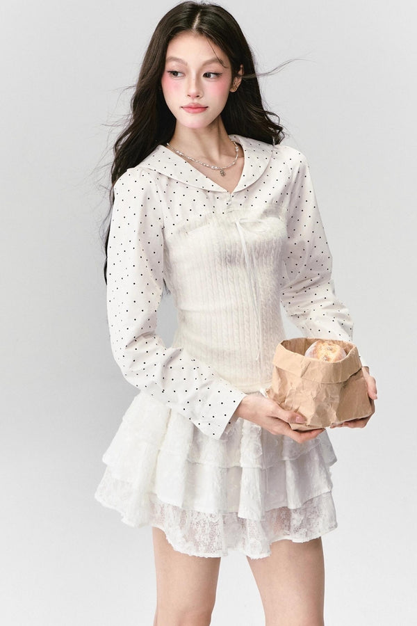 Fragile Navy Patchwork Shirt