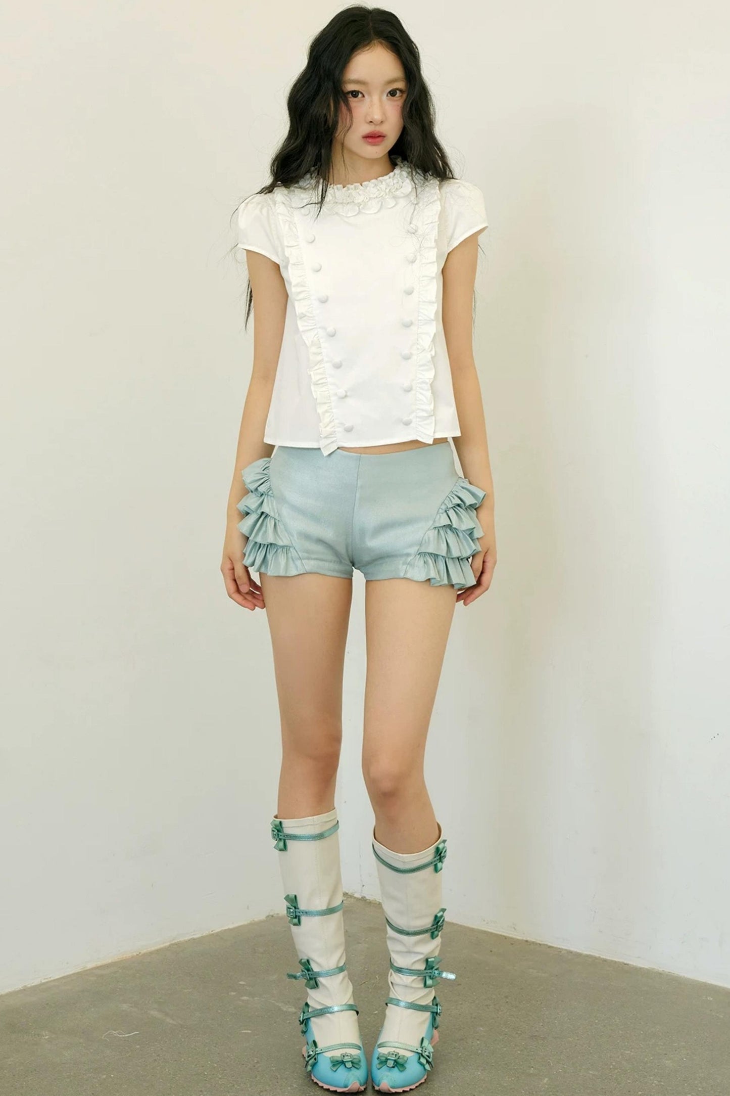 Ruffle Lace Bud Shorts