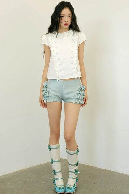 Ruffle Lace Bud Shorts