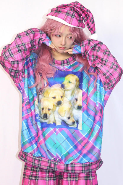 Pink Patchwork Sweatshirt