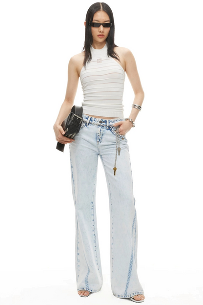 Heavy Washed Twill Jeans