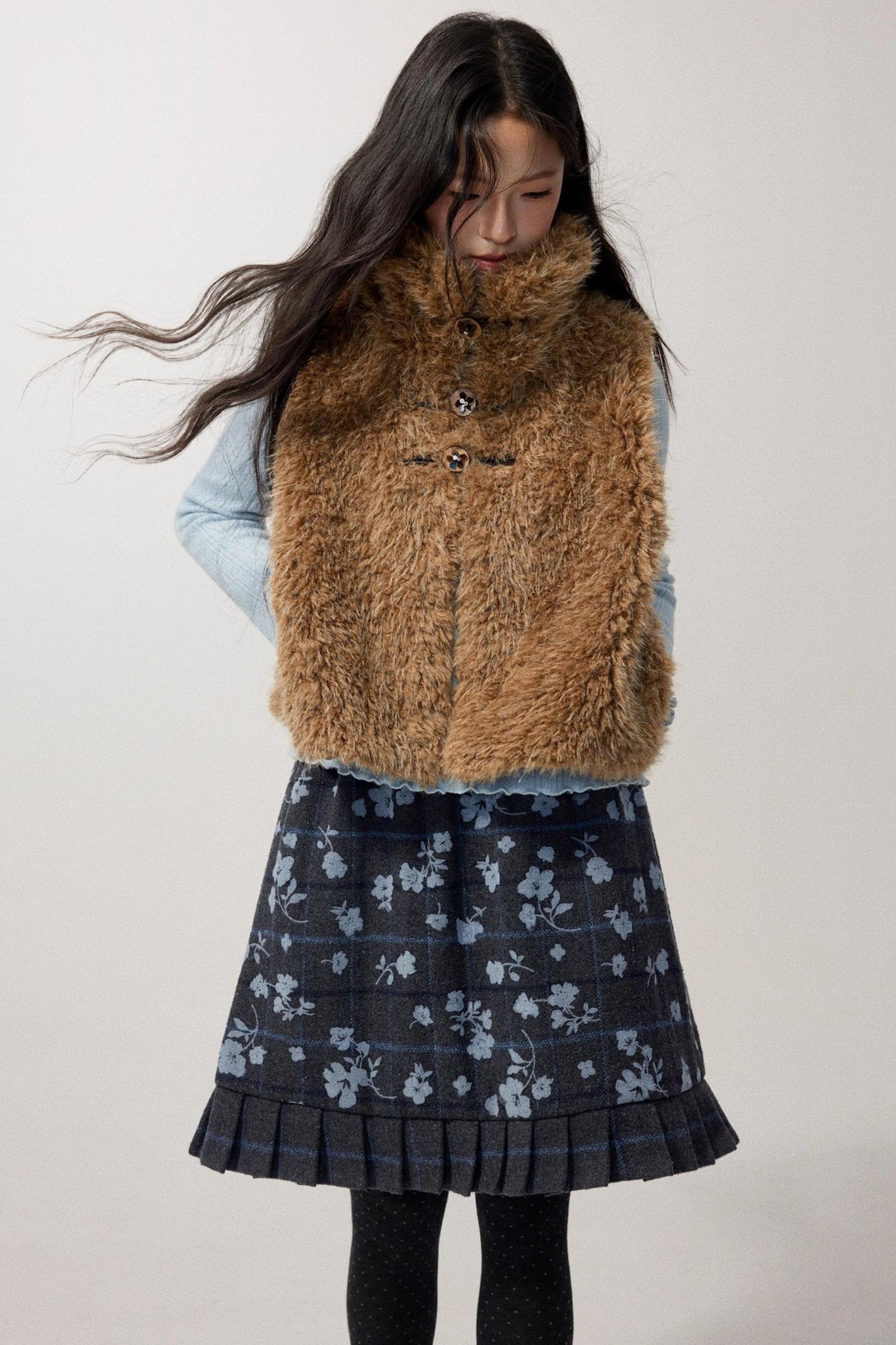 Lake Blue Fleece Knit Top