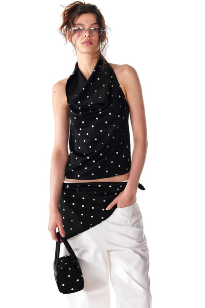 Silver Sleeveless Top