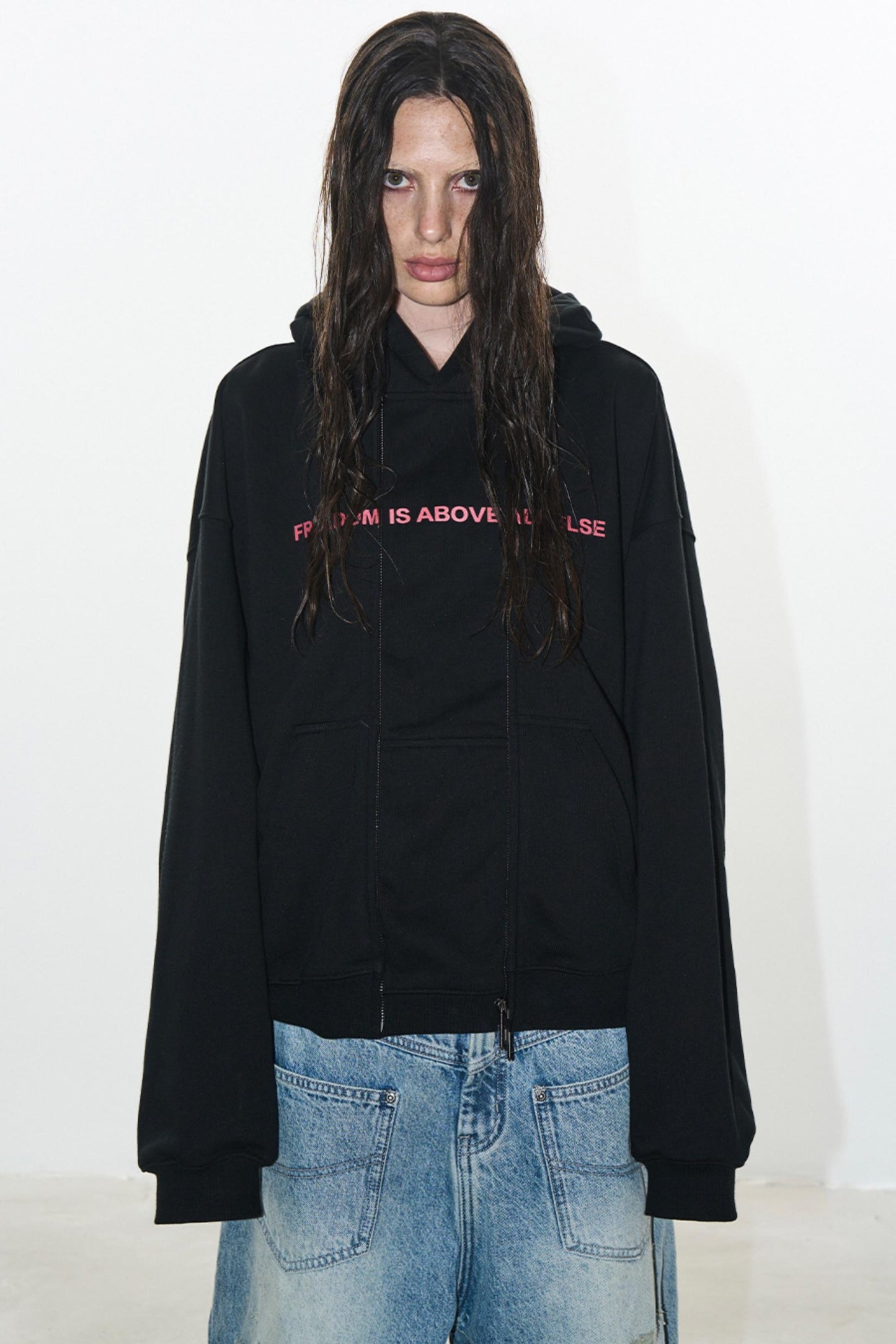 Faux Layered Sweatshirt Jacket