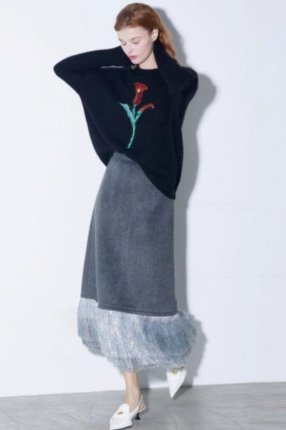 Alpaca Wool Sequin Sweater