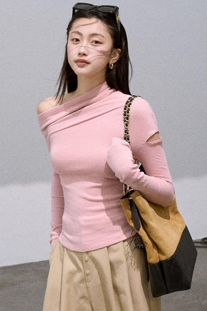 Slim Waist Wool Knit Base Layer Top