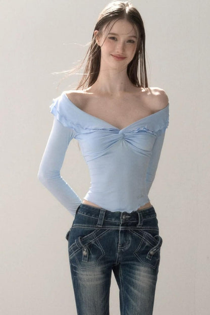 Ruffled One-Shoulder Top
