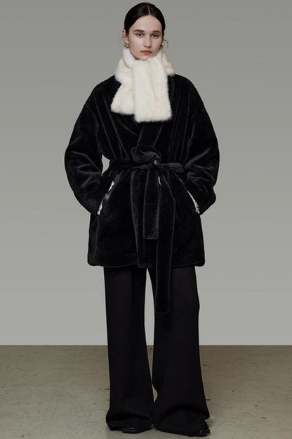 Retro Fur Neck Warmer Scarf