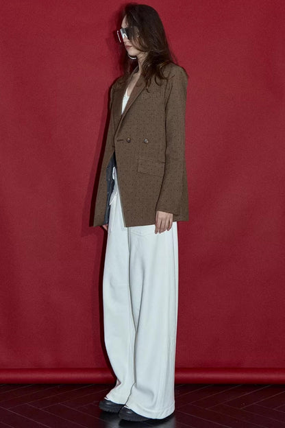 Brown Red Polka Dot Jacket