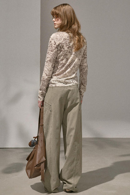 Luxury Riveted Casual Pants