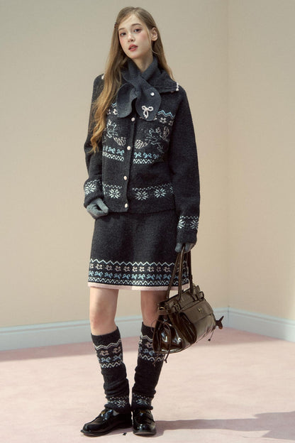 Sunset Fair Knitted Top & Skirt Set-Up