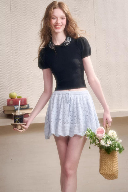 Frozen Flowers Wool Top