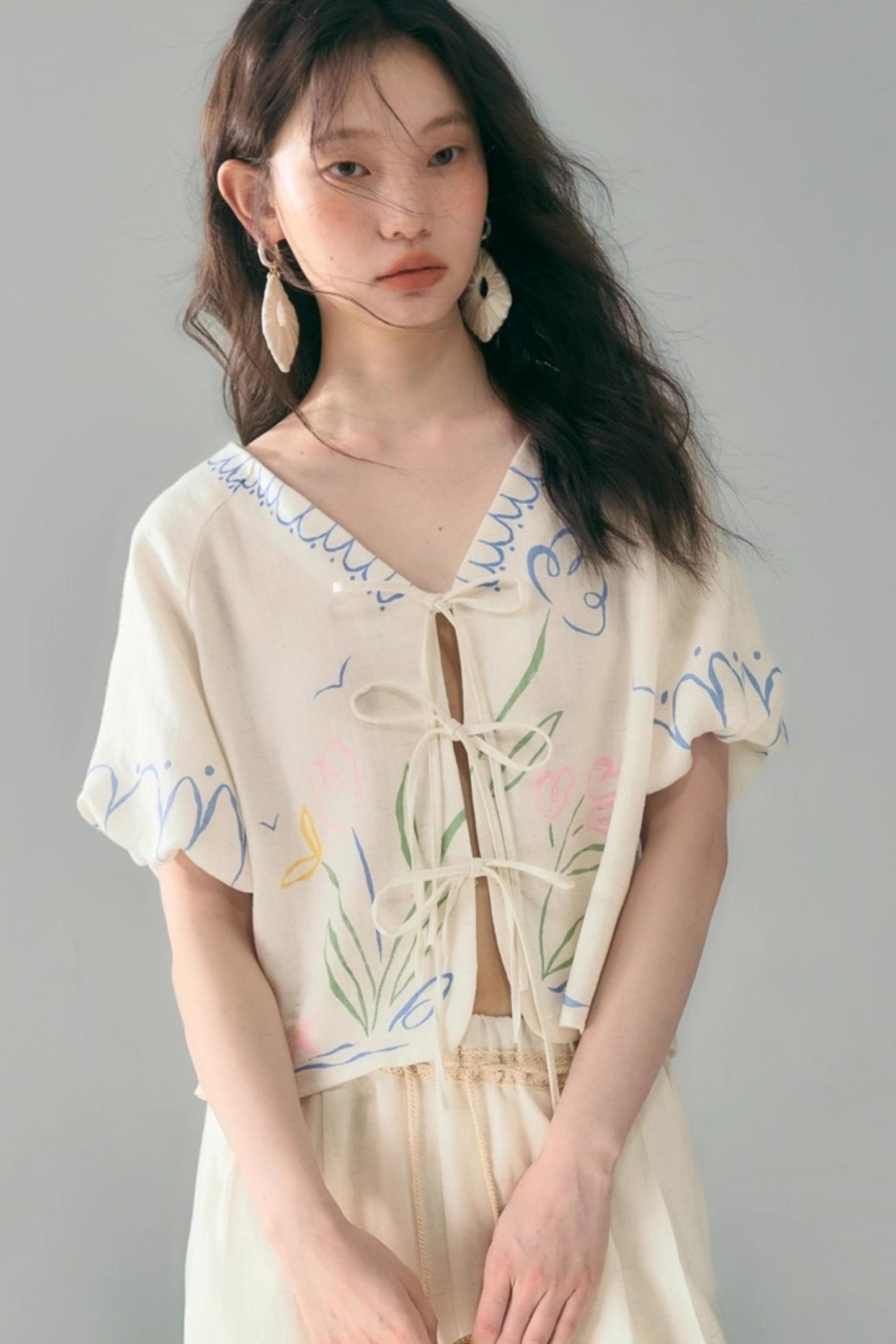 Morning Dew Tulip Tencel Linen Strappy Set-Up