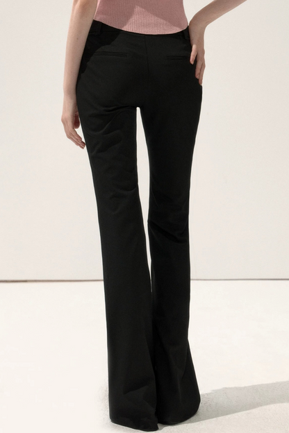 Retro Black Flared Pants