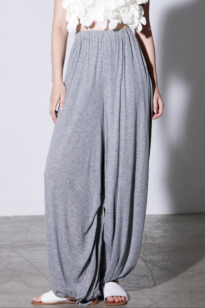 Mulberry Silk Draped Lantern Pants