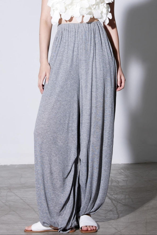 Mulberry Silk Draped Lantern Pants