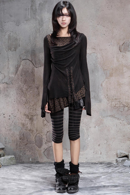 Knitted Contrast Patchwork Top