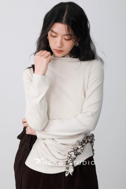 Mica White Ruffled Top