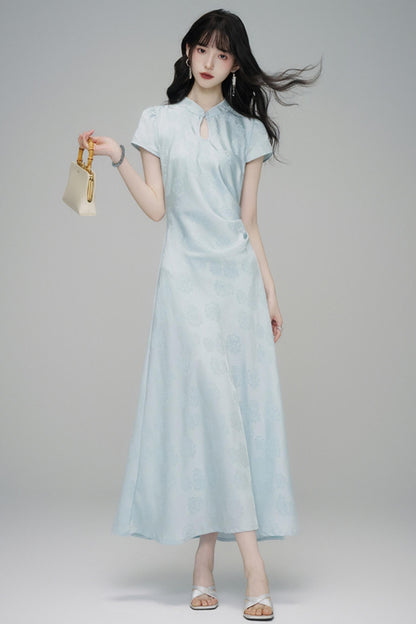 Chic Jacquard Summer Cheongsam Dress