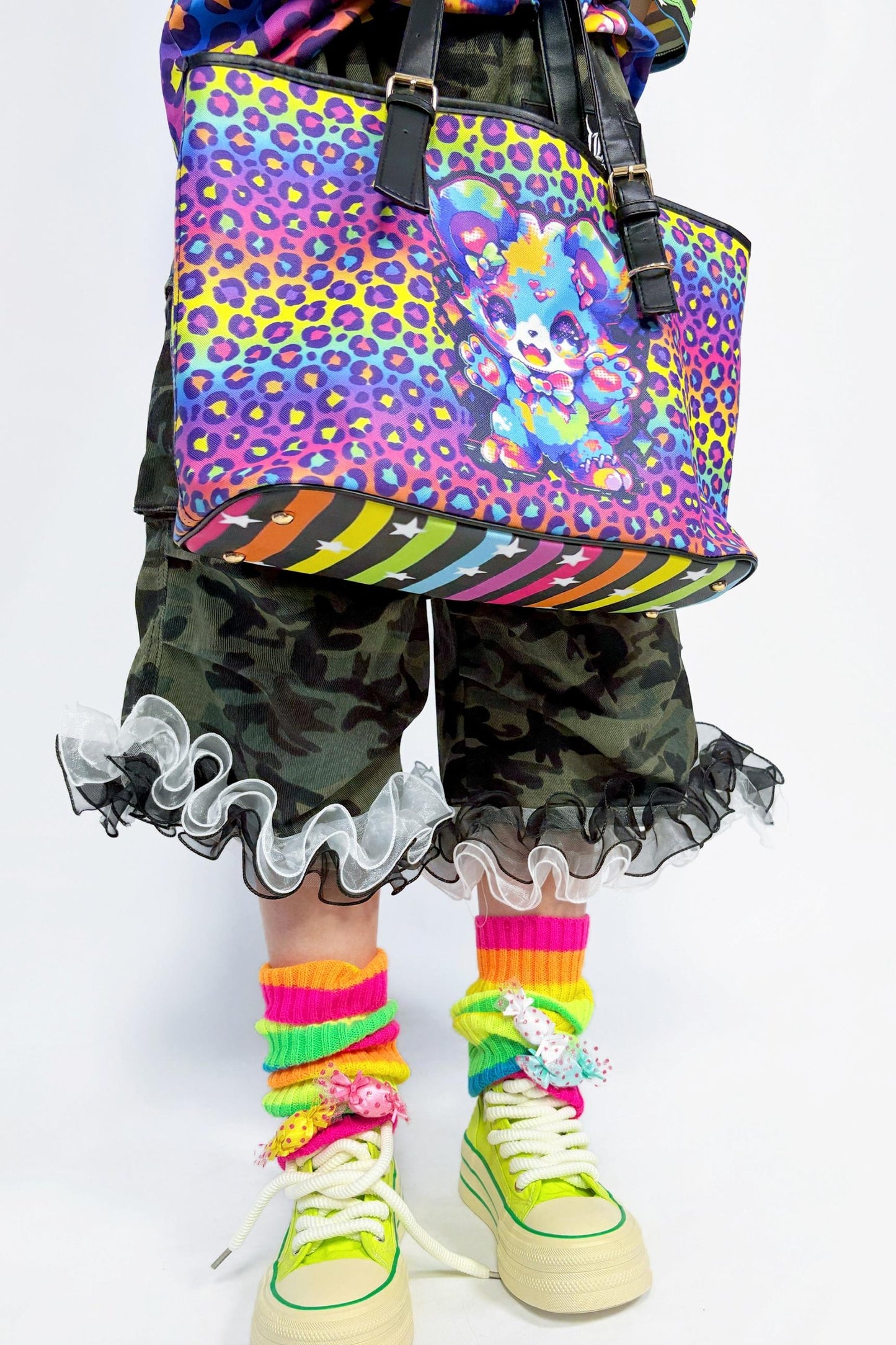 Rainbow Frise Leather Bag