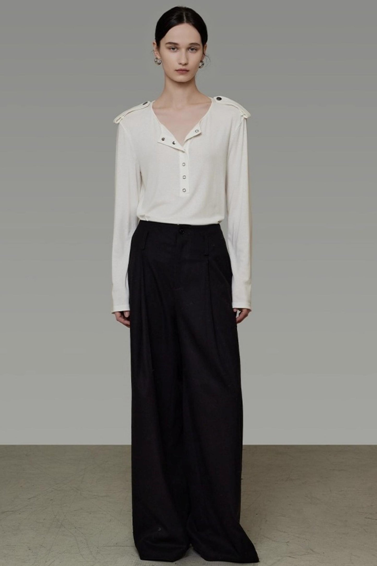 Versatile V-Neck Knit Top