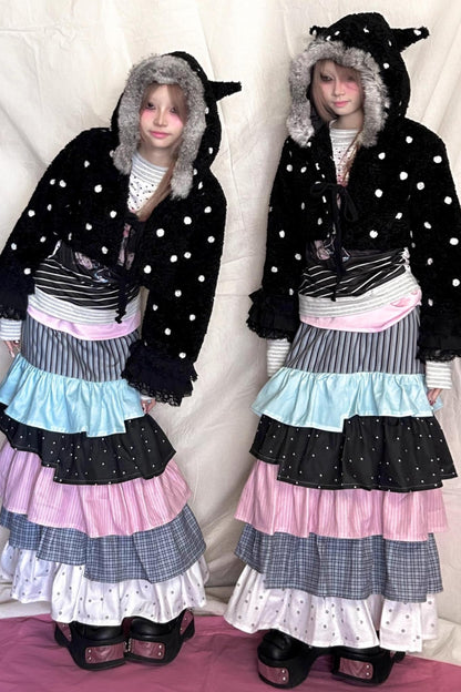 Original Design Cat Ear Plush Short Coat