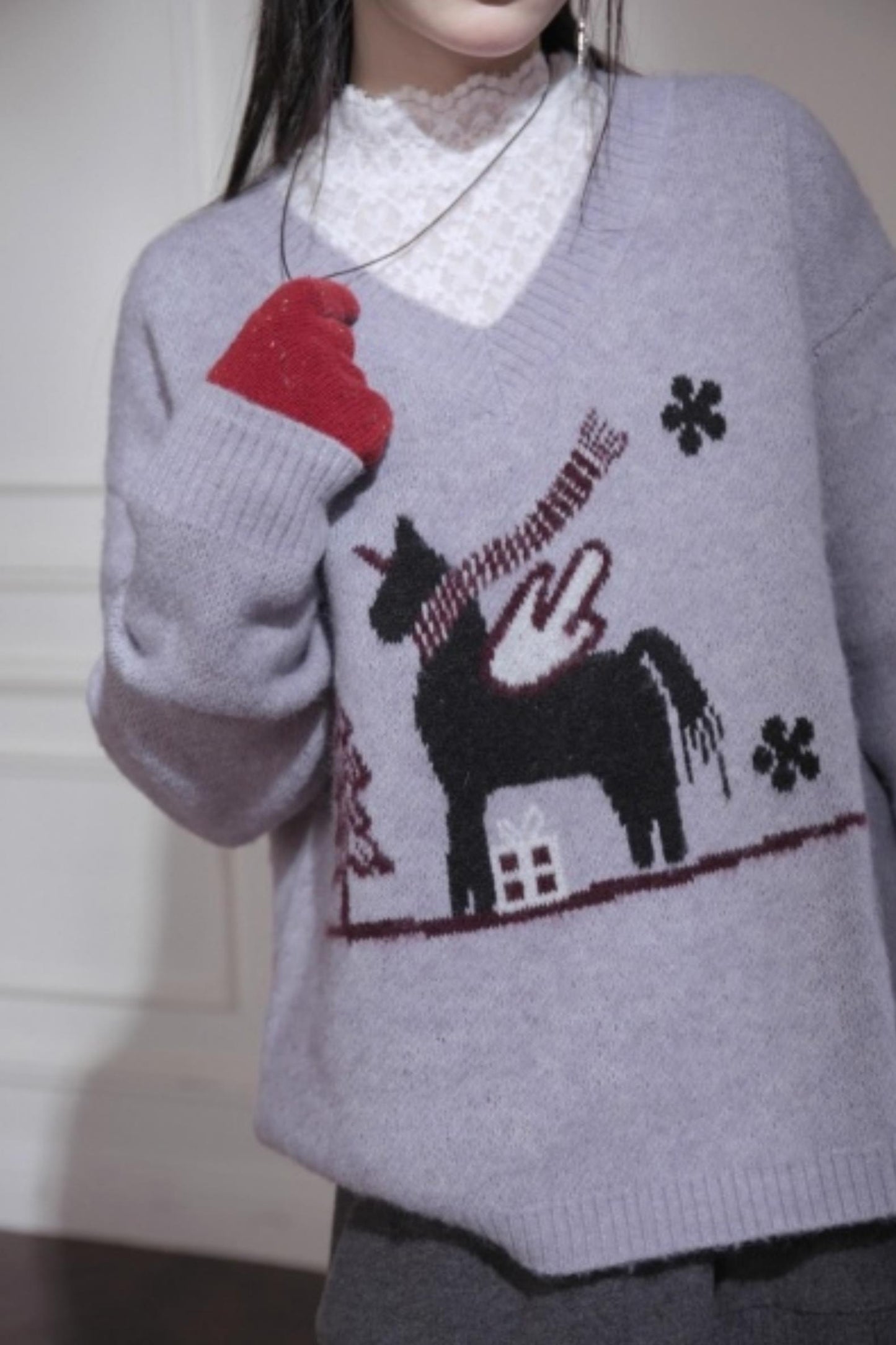 Soft Mist Purple Wool Sweater