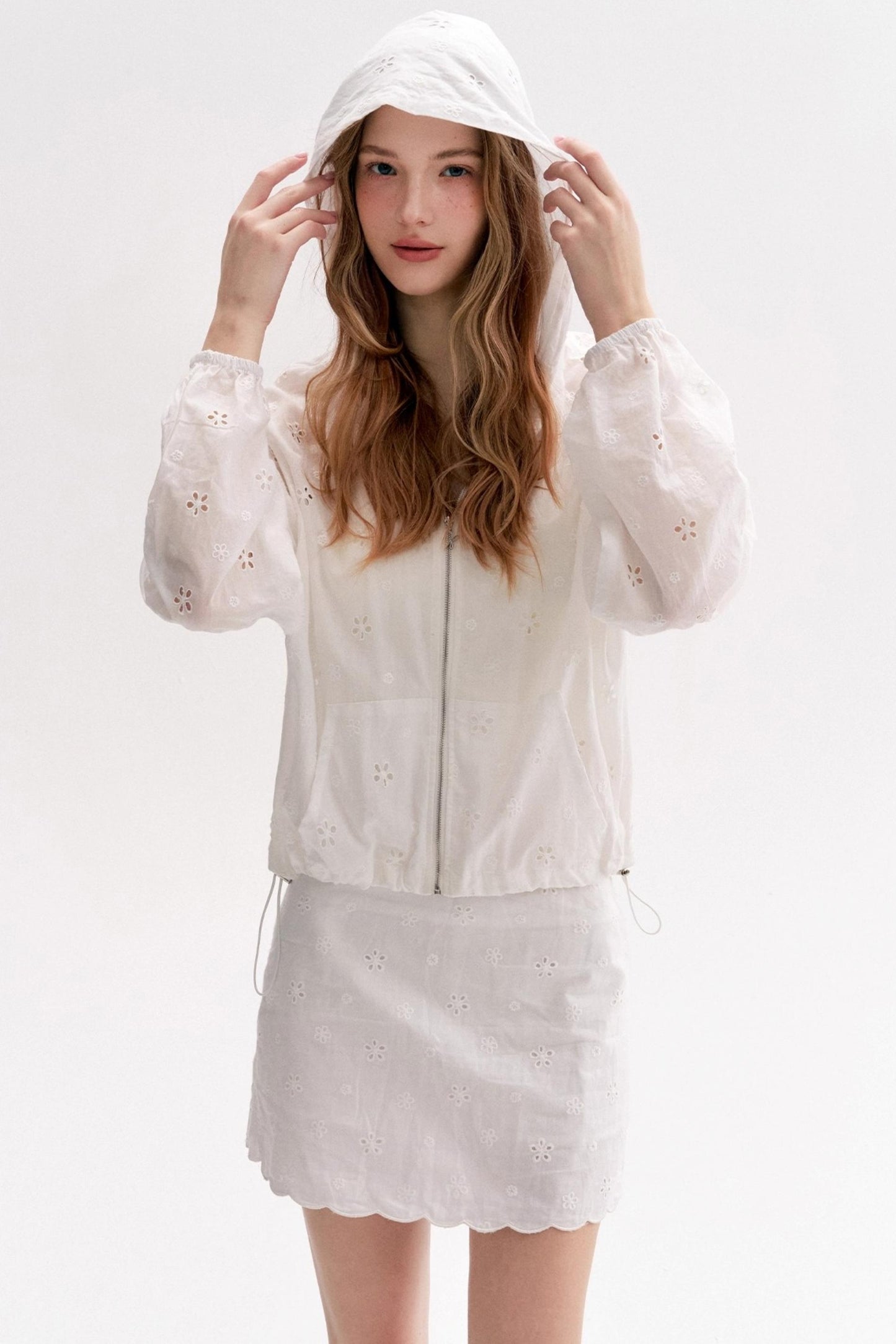 Cotton Lace Cropped Coat