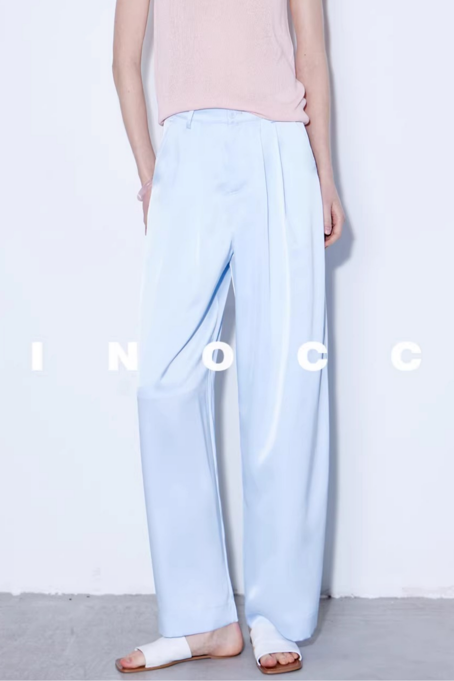 Silky Satin Wide-Leg Pants