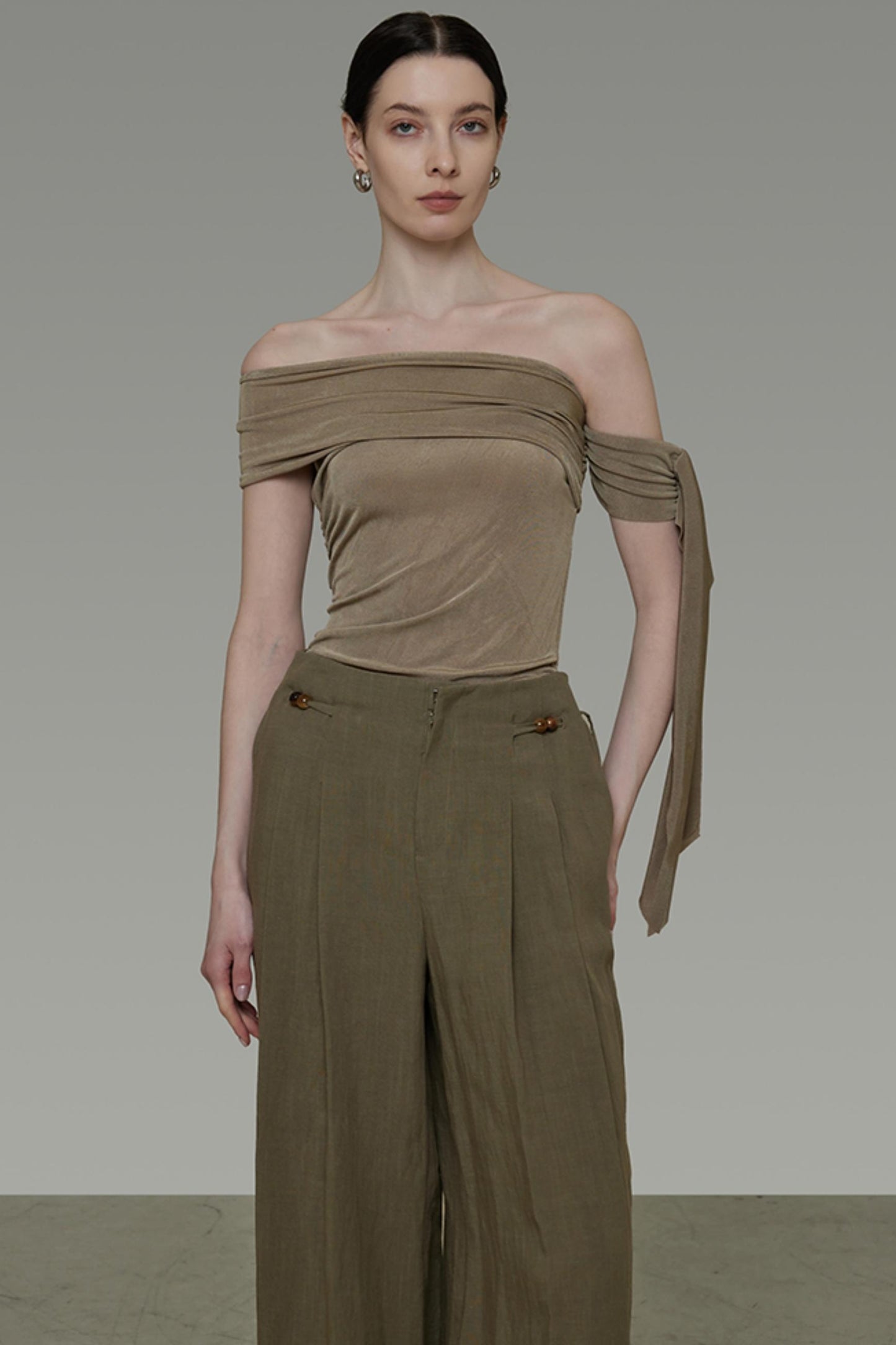 Bean Green Slim Knit Top